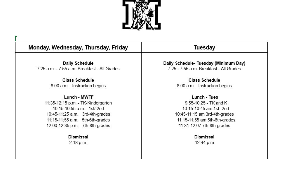  Madison Morning Start Changes to 8:00 a.m.